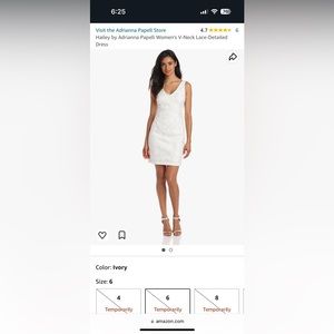 Adrianna Papell Sleeveless White Cocktail Dress